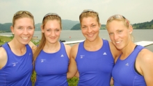 Wollen ins A-Finale und darüber hinaus viel erleben (von links): Lea-Katlen Kühne, Johanna Te Neues,  Ulrike Tröpsch und Anna-Maria Götz.