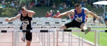 Exakt 15 Sekunden über 110 Meter Hürden brachten Andreas Niedenbrück (r.) den vierten Platz ein. 