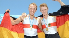 Goldjungen: Jonathan Rommelmann (links) und Philipp Grebner dürfen sich den Weltmeistertitel auf die Visitenkarten drucken.
