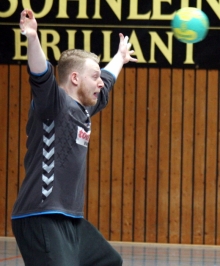 Spielte monatelang mit gebrochener Schulter, jetzt ist Pause angesagt: TVN-Torhüter Felix Kaltenthaler.