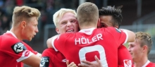 Es scheint, als wollte Devante Parker sich verstecken. Dabei hatte er in der 57. Minute das, wie sich herausstellen sollte, siegbringende 1:0 erzielt.