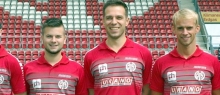 Verbandsranglistensieger Dennis Müller (M.) und der für diesen Wettkampf freigestellte Jörg Schlichter (r.) treten im Oktober beim Bundesranglistenturnier an. Jonas Christmann steht als Nachrücker bereit,