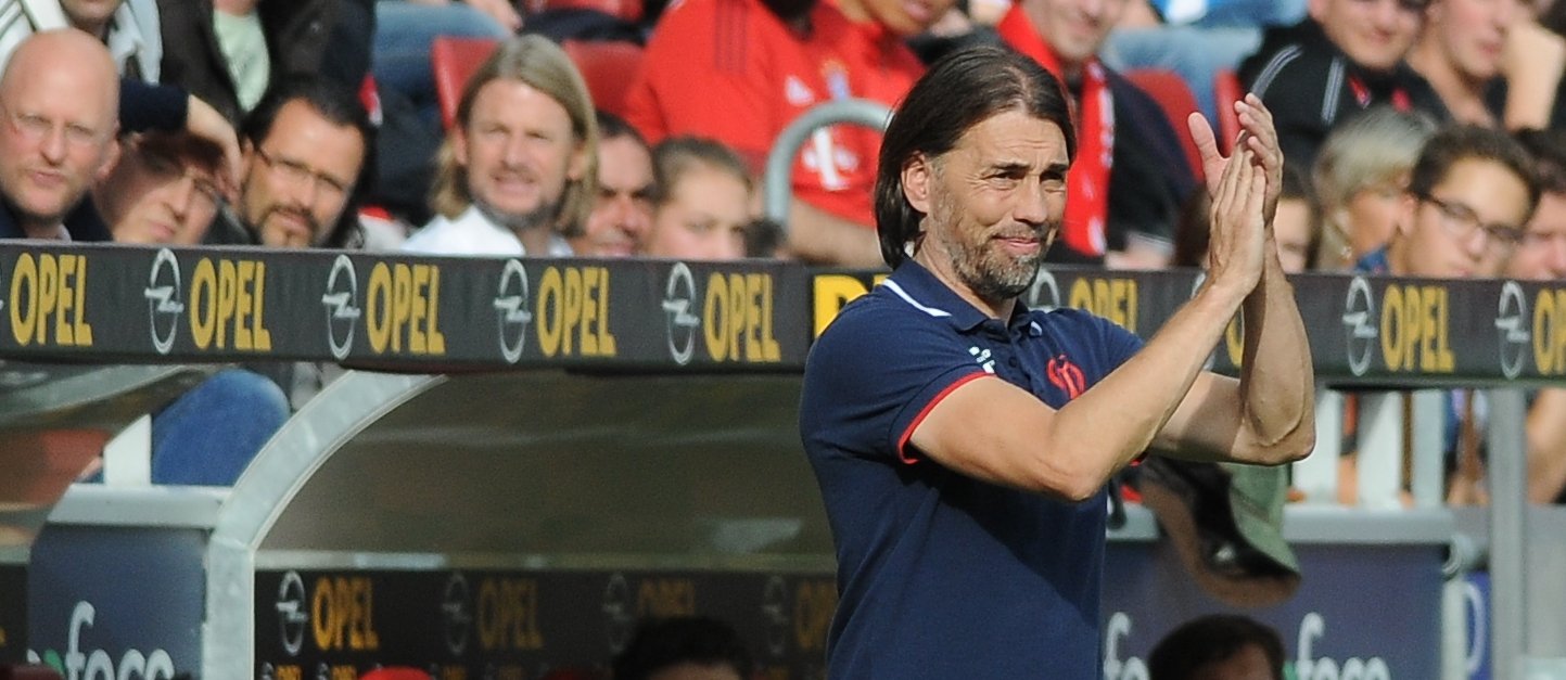 Auch, wenn Martin Schmidt nicht mit allem zufrieden war, was seine Mannschaft gezeigt hatte, betonte der 05-Trainer nach dem Spiel: „Wir müssen uns nicht schämen.“