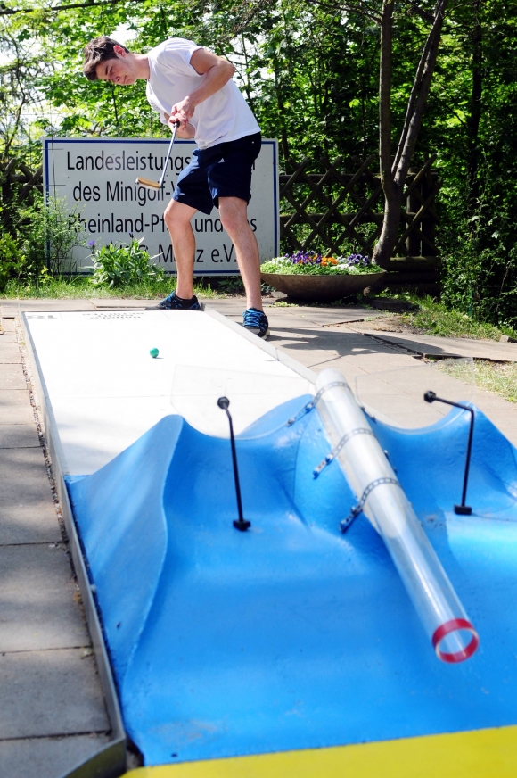 Der beste Akteur: Manuel Szablikowski beendete das Wochenende im Hartenbergpark mit den wenigsten Schlägen.
