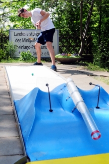 Der beste Akteur: Manuel Szablikowski beendete das Wochenende im Hartenbergpark mit den wenigsten Schlägen.