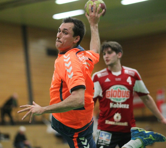 Tobias Hahn war mit fünf Treffern erfolgreichster Torschütze der Sportfreunde Budenheim beim knappen 25:24-Erfolg gegen den HV Vallendar.