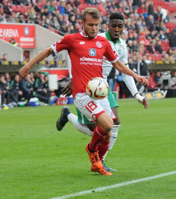 Daniel Brosinski bereitete gegen Werder Bremen das 1:3 für Yoshi Muto vor. Viele Torgelegenheiten hatte sich seine Mannschaft allerdings nicht erarbeitet.