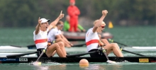 Am Liebsten in dieser Pose: Moritz Moos und Jason Osborne sind auf das große Ziel Rio 2016 fokussiert. Am Mittwoch geht es ins erste Trainingslager der Nationalmannschaft nach Sevilla.