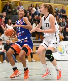 Hat sich seit ihrem Debüt in Würzburg deutlich gesteigert: ASC-Spielmacherin Bria Richardson.