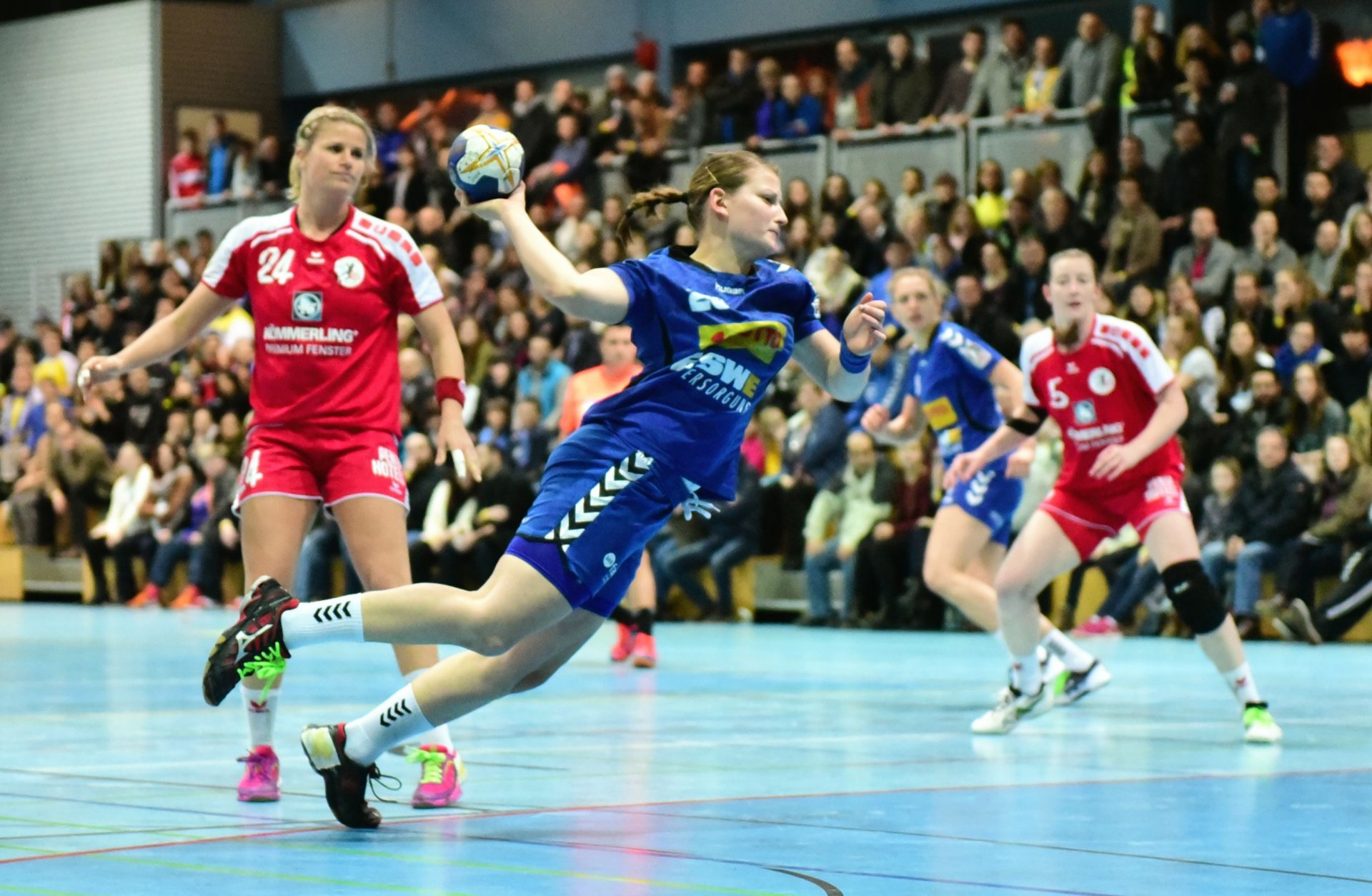 Michelle Chwalek setzte sich, wie von der SG Bretzenheim erhofft, zunächst häufig am Kreis durch. In der zweiten Halbzeit kam allerdings nur noch ein Treffer hinzu.