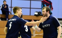 Ihre Treffer entschieden das Heimspiel gegen den TFC Ludwigshafen: Martin Quade (l.) und Julius Mundt erzielten Mitte der zweiten Halbzeit die Tore zum 4:2 und 5:2.