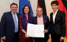 Hatten Spaß (v.l.): Bürgermeister Günter Beck, Ministerpräsidentin Malu Dreyer, HVR-Präsident Klaus Kuhn und LSB-Präsidentin Karin Augustin.