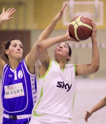 Mit 15 Punkten war Talisha Ford die Topscorerin des SC Lerchenberg. Ingesamt war die Leistung der Mainzerinnen gegen den ATSV Saarbrücken aber so dünn, dass Trainer Jerry Otshumbe hinterher die Worte fehlten.