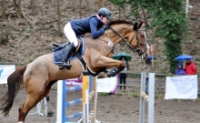 Franziska Gorenflo hatte auf Valencia H Pech im Stecken des M*-Springens. Nach einer gerissenen Stange am vorletzten Hindernis blieb ihr Platz vier.