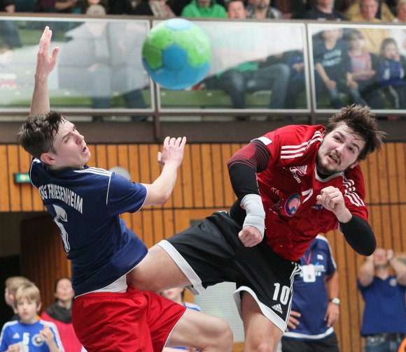 Roman Kraus war für die energischen Antritte im Rückraum zuständig und setzte in der zweiten Halbzeit die wichtgen Treffer für den TV Nieder-Olm.