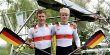 Fahren für Deutschland zunächst zur EM, dann zum Weltcup und schließlich nach Rio (von links): die beiden Mainzer Moritz Moos und Jason Osborne.