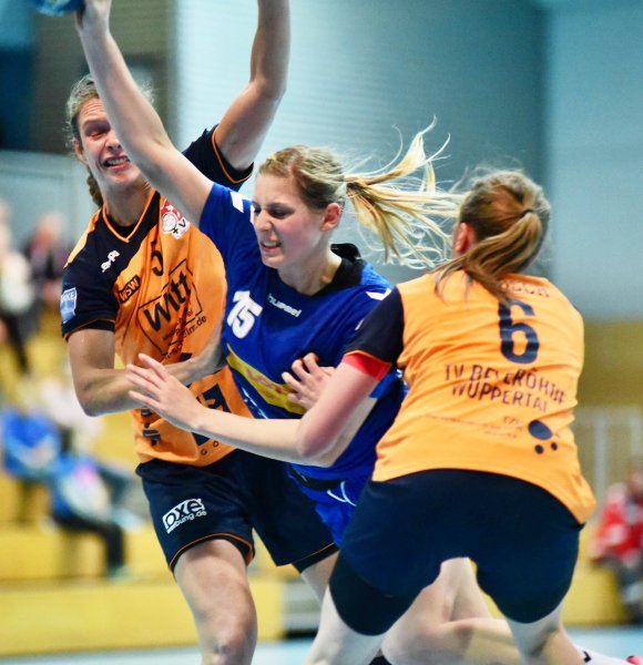 Larissa Platen war in Augsburg mit fünf Treffern zwar beste Bretzenheimer Schützin, vergab allerdings beide Siebenmeterwürfe.