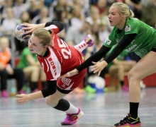 Antonia Grössl war die Spielerin, die Mitte der zweiten Halbzeit eine fast sechsminütige Torflaute beendete.