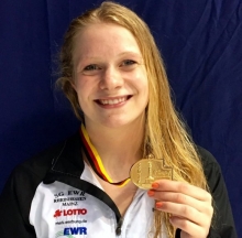 Wieder golden dekoriert: Laura Simon hat ihren Titel über 50 Meter Brust erfolgreich verteidigt.