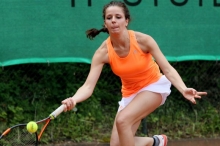 Angela Berger verlor den zweiten Satz ihres Einzels im Tiebreak.