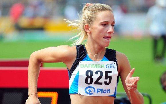 Sprintet über 100 Meter überraschend zur U-20-WM-Norm: Marie Harzer