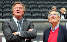 Wer wird künftig an der Spitze des Vereins stehen? Harald Strutz (l.) und Jürgen Doetz schweigen zu Personalfragen.