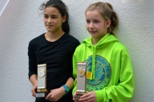 Die Beste im Südwesten: Überraschungssiegerin Sinja Kraus vom TSC Mainz (rechts, hier Finalgegenerin Emily Kate Castillo) war beim Jugend-Circuit in der U12 nicht zu schlagen.