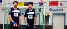 Genießen das Heimrecht am letzten Spieltag: Moritz Rauch (l.) und Janis Stenner.