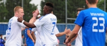 Andrey Ribeiro (M.) hatte das 1:0 vorbereitet, Preston Zimmerman (l.) vollendete.