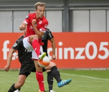 Mit Mut und Energie in die Zweikämpfe gehen, das ist für Felix Lohkemper und die U23 des FSV Mainz 05 Vorraussetzung für einen Erfolg im Heimspiel gegen den körperlich starken 1. FC Magdeburg.