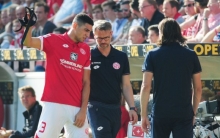  Mit Verdacht auf Adduktorenzerrung schied Leon Balogun schon in der Anfangsphase aus. Damit fehlte den 05ern eine Wechselmöglichkeit in der Schlussphase.