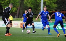 Von der Strafraumgrenze traf Shin Shibata mit diesem Schuss zum 1:0.