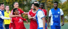 Die Rudelbildung kurz vor Schluss blieb ohne Folgen für die Spieler von Fortuna Mombach und des SC Idar-Oberstein, änderte aber auch nichts mehr an der 0:1-Niederlage der Gastgeber.