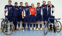 Die Aufsteiger des RV Hechtsheim (v.l.): Paul Wassermann, Coach Frank Bauer, Sven Beller, Lukas Scheib, Thomas Stauder, Stefan Beismann, Janis Stenner und Dennis Krauß.