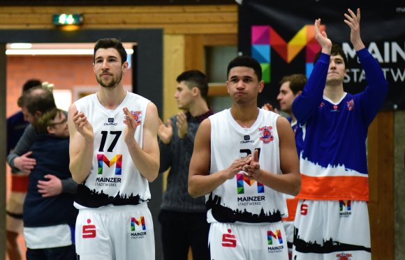 Überzeugender Auftritt: Pascal Ploch, Aaron Orth, Johann Fritzen (v.l.) freuten sich über den klaren Sieg gegen den USC Heidelberg II.