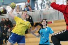 Beim Stadtderby in der Rheinhessenliga der Frauen ging es lange Zeit eng zu, ehe Martina Grau und die SG Bretzenheim III sich vom HC Gonsenheim absetzen konnten und letztlich souverän gewannen.