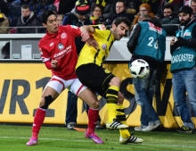 Yoshinori Muto bildete diesmal die einzige Mainzer Spitze...