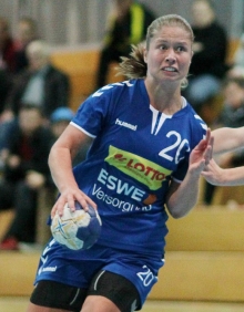 Für Juliane Dold war im Spiel bei der TSG Eddersheim vorzeitig Schluss, denn die kassierte in der 54. Minute die dritte Zwei-Minuten-Strafe. 