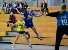 Linda Bach war von ihrer Linksaußenposition diesmal kein Faktor im Bretzenheimer Angriff, so dass Trainer Christian Grzelachowski sie nach 40 Minuten herausnahm und durch Mittespielerin Katharina Mack ersetzte.
