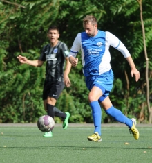 War in seinem Tordrang nicht zu bändigen: Marvin George erzielte alle Mombacher Treffer beim 3:2 Sieg gegen die SG Rieschweiler.