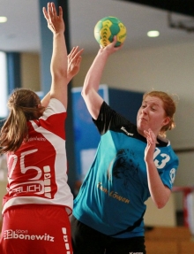 Vom HCS Saarbrücken kam im Winter Kathrin Schröder ins Gonsenheimer Team. Sie erzielte gegen die FSG III sechs Treffer.