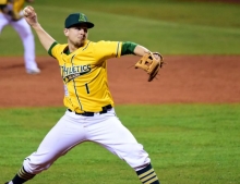 Zehn Pitches, drei Aus: Lennard Stöcklin beendete das  Spiel.