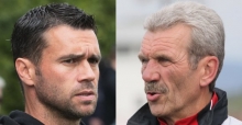 Stehen erstmals in einem Finale: Die Trainer Patrick Rudolf (TSV Wackernheim, l.) und Albert Hoppe (TSVgg Stadecken-Elsheim).
