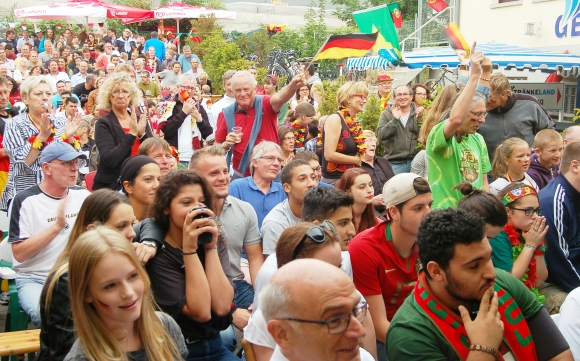 Geteilte Stimmung bei UDP, nur die Deutschlandfans hatten etwas zu jubeln.