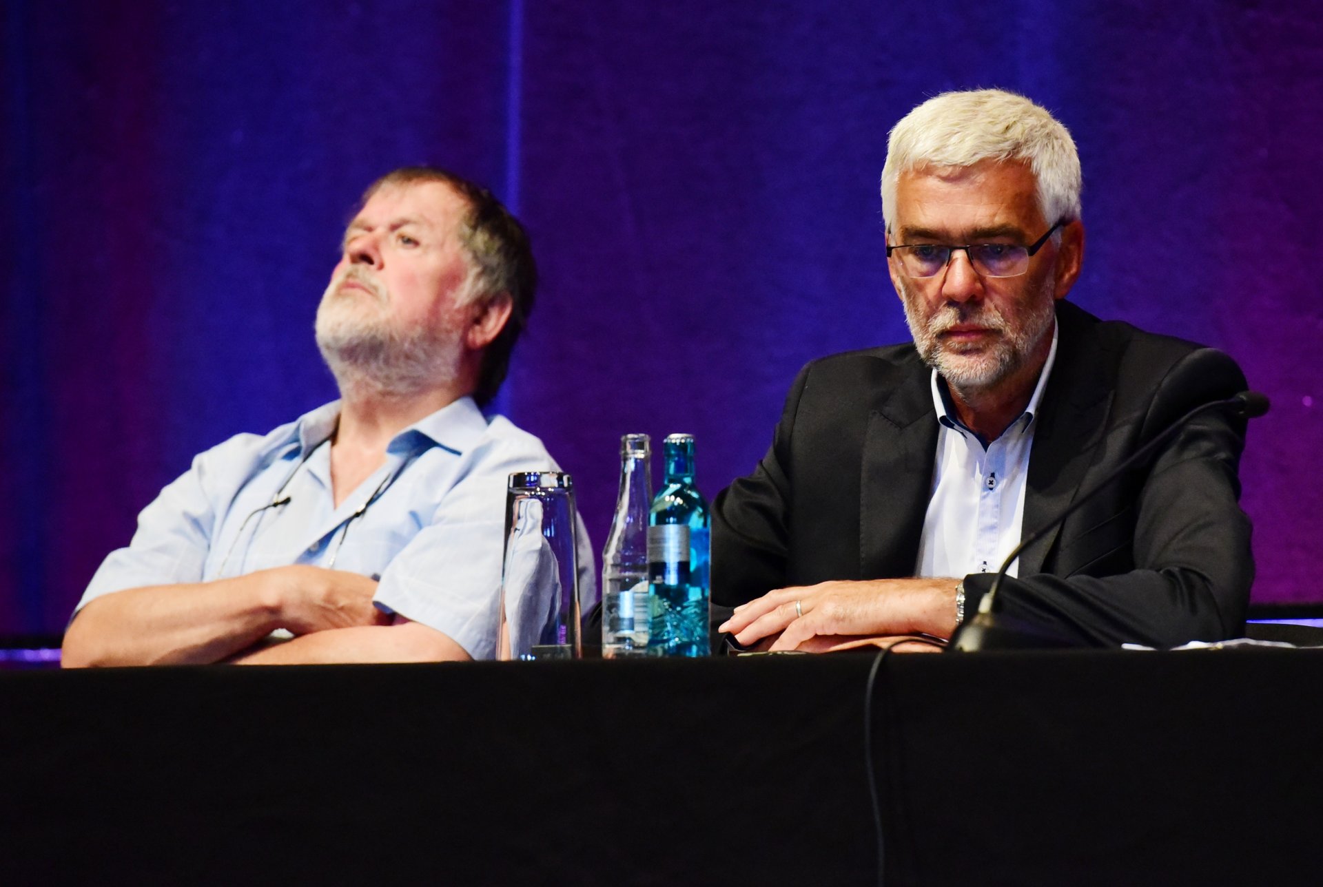 ...seine Vorstandskollegen Hubert Friedrich und Friedhelm Andres saßen ein letztes Mal auf dem Podium.