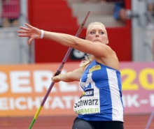 Freute sich als Sechste über ihre beste Meisterschaftsplatzierung: USC-Speerwerferin Desiree Schwarz.