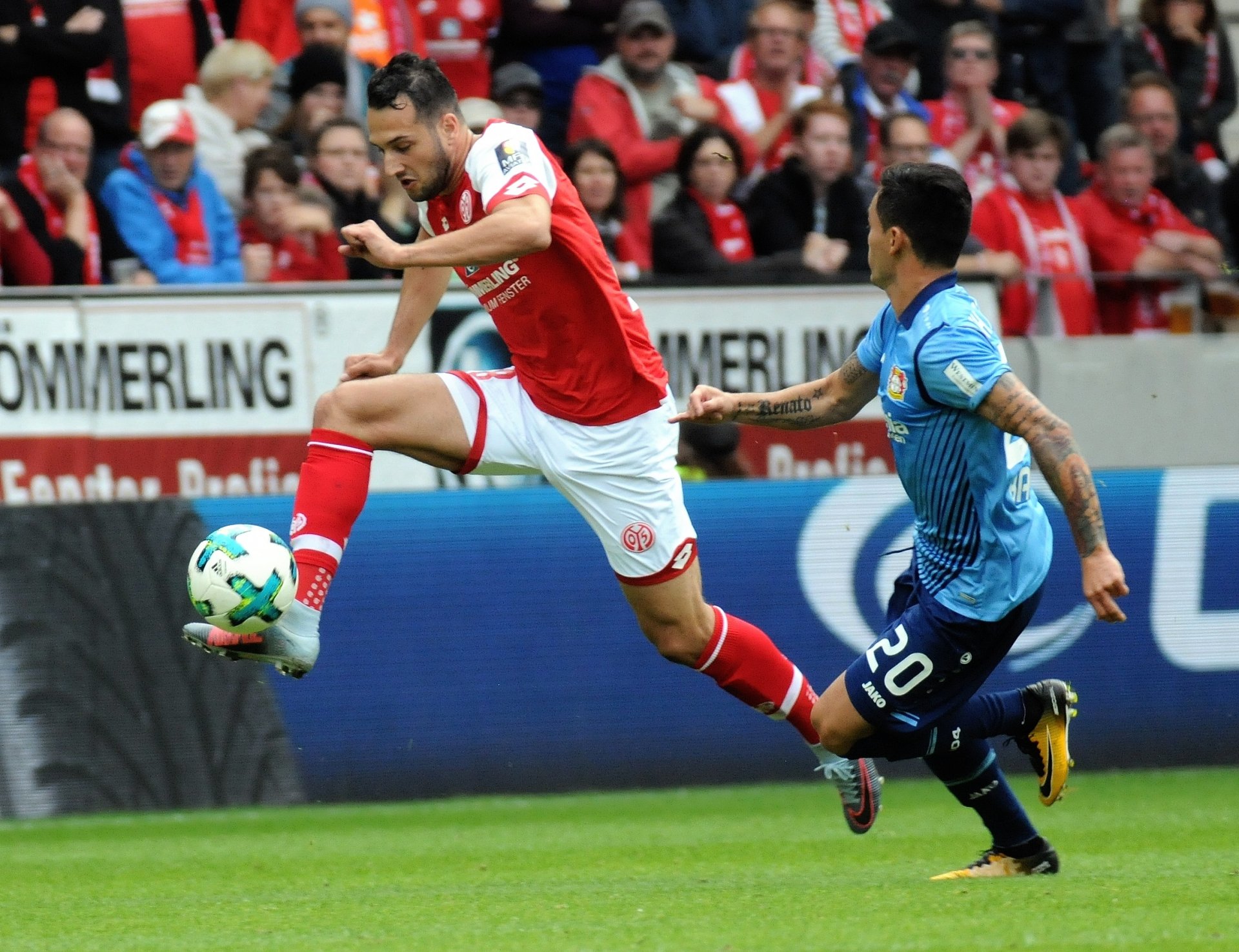 …den Freistoß dazu hatte Levin Öztunali geschlagen, der auch …