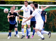 Eintracht Trier trotzten Maximilian Kimnach (M.), Ibrahim Yilmaz und der SV Gonsenheim am vorigen Sonntag einen Punkt ab. Damit ließe sich auch in Wiesbach leben.