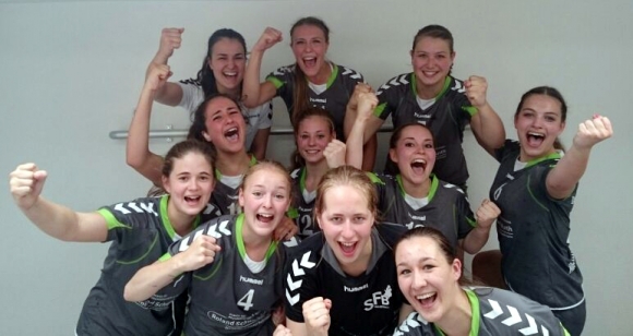 Jubel schon zur Mittagszeit: Dank des dritten Sieges im dritten Spiel war die JSG Boudenheim am Sonntagmittag bereits Bundesligist.