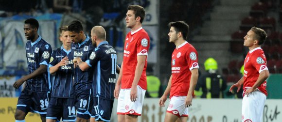 So sahen die 05er vor zwei Jahren nach dem Zweitrundenspiel im Pokal aus. Das soll nicht wieder passieren.